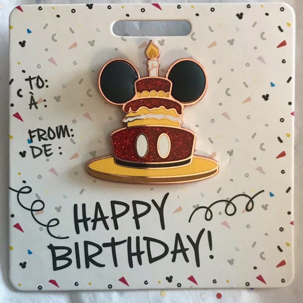 Disney Pin Happy Birthday Mickey Mouse Cake